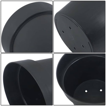 Solid Spare Heavy Duty 5 Gallon Planters Plastic Nursery Pots Flower Plant Pots 6 Pack
