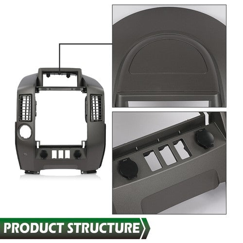 Solid Spare New Fit For Nissan Titan Armada Center Dash Console Instrument Bezel w/o Speaker