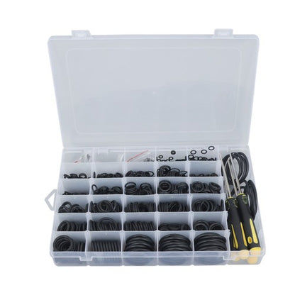Solid Spare 1540 Pcs 32 Size O-Rings Kit Nitrile Rubber Oring Assortment with 4 Hook Set