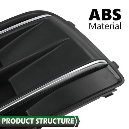 Solid Spare Fit For 2018-2020 Audi Q5 Front Bumper Insert Fog Light Cover Left Driver Side