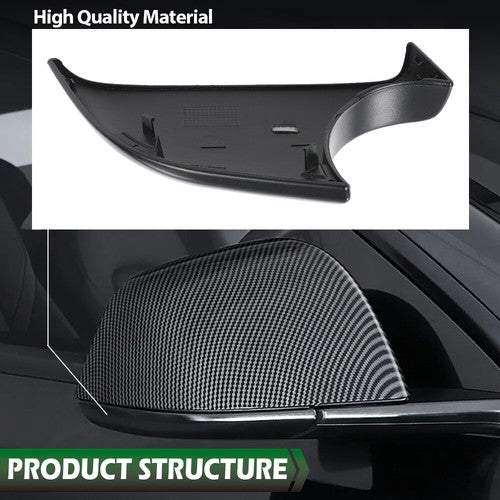 Solid Spare Fit For 2017-2022 Tesla Model 3 Right Side Door Mirror Cover Lower Holder Black