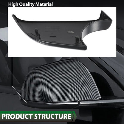 Solid Spare Fit For 2017-2022 Tesla Model 3 Right Side Door Mirror Cover Lower Holder Black