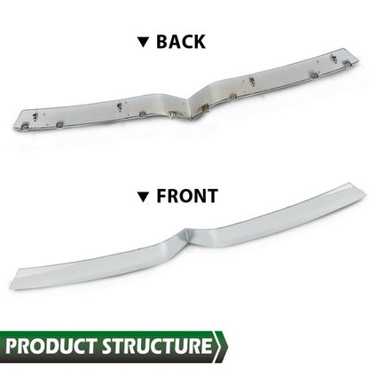 Solid Spare Front Bumper Upper Grille Trim Molding Chrome Fit For 2016-2020 Tesla Model X