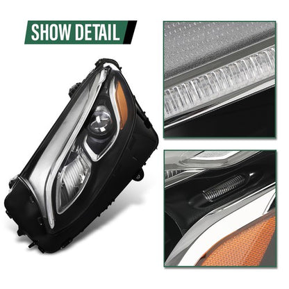Solid Spare Fit For 2016-2019 Mercedes Benz GLC-Class LED Headlight w/o AFS Left Side LH