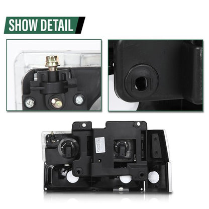 Solid Spare Fit For 1994-1998 GMC C10 C/K Sierra Headlights+Bumper Corner Lights Replacement