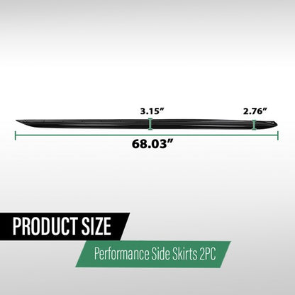 Solid Spare Fit For 2019-2023 BMW 3 Series G20 330i M Sport Side Skirts Body Kit Gloss Black