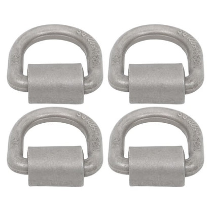 Solid Spare 4 Pack 3/4" Weld On Forged D Ring with Welding Clip 26,500lbs Fracture Strength