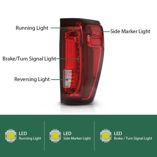 Solid Spare Fit For 2019-2023 GMC Sierra Factory Full LED Tail Light Brake Lamp Right Side