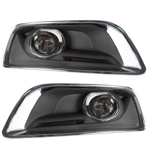 Solid Spare Left+Right Fog Lights Halogen Lamp Clear Lens+Switch For Chevrolet Malibu 13-15
