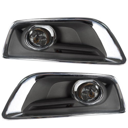 Solid Spare Left+Right Fog Lights Halogen Lamp Clear Lens+Switch For Chevrolet Malibu 13-15