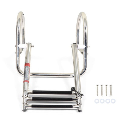 Solid Spare 3-Step Stainless Steel Ship Ladder With Handrails For Marine Yacht Swimming Pool
