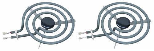 Solid Spare (2) 6 Inch Stove Burner Element for Whirlpool 3-Turn