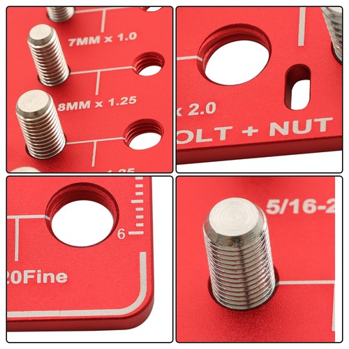 Solid Spare 14 Metric and 14 Standard New 28 Bolt and Nut Identifier Gauges Thread Checker
