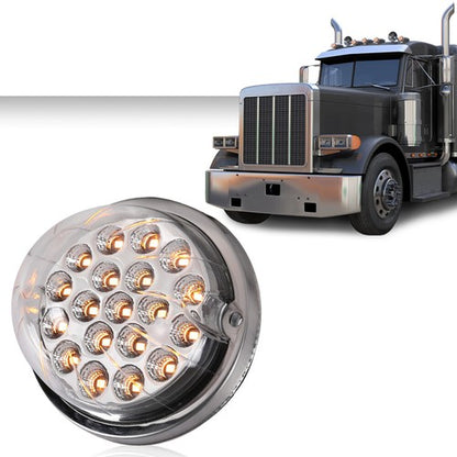 Solid Spare 1Pcs Clear Amber Lens Watermelon (19 LED) Marker Turn Signal Light Universal