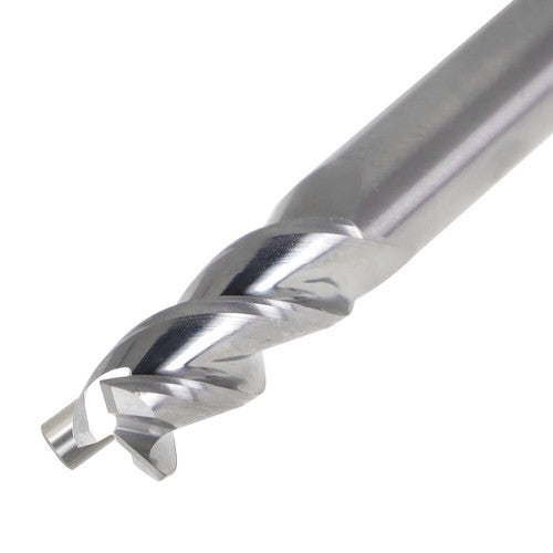 Solid Spare 3 Flute Regular Length Carbide Milling Cutter 1/4" For Aluminum