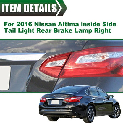 Solid Spare Fit For 2016-2018 Nissan Altima Right Inside Side Inner Tail Light Brake Lamp