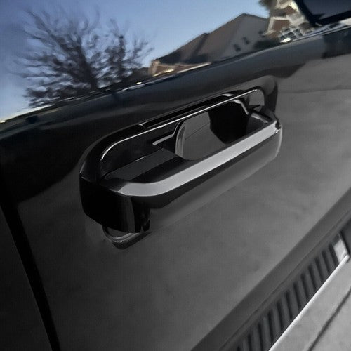 Solid Spare For Ford Ford F150 15-20 F250 F350 Crew Cab 17-22 Door Handle Cover Glossy Black