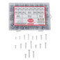 Solid Spare 550Pcs 304 stainless steel wood screws kits #4 #6 #8 #10 #12 countersunk Silver
