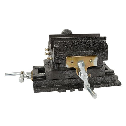 Solid Spare Machine Heavy Duty Cross Drill Press Vise Slide Metal Milling 6" 2 Way Clamp