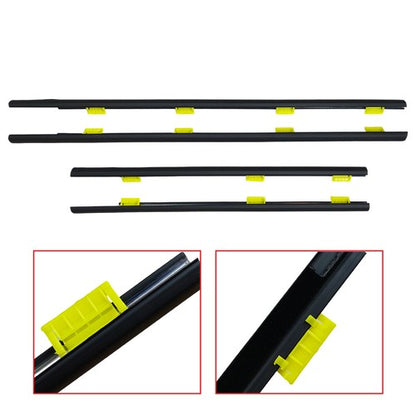 For Honda CR-V 2005 EX CRV Window Weatherstrip 4PC Sweep Molded Trim Outer Black