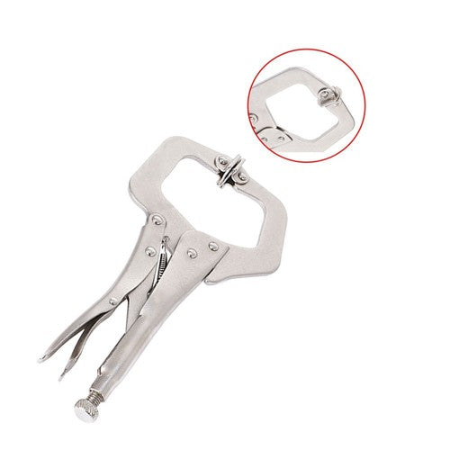 Solid Spare 11'' 5Pcs C-Clamp Locking Vise Grip Pliers w/ Swivel Jaw Pad Welding Hand Tool