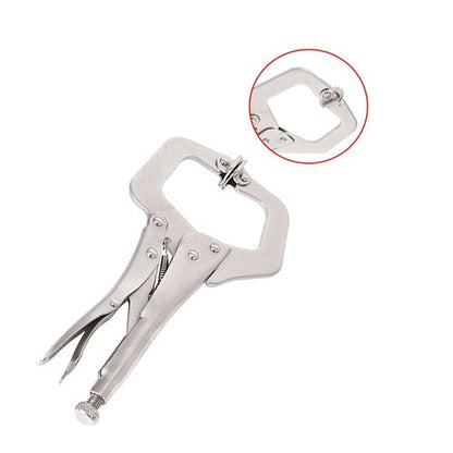 Solid Spare 11'' 5Pcs C-Clamp Locking Vise Grip Pliers w/ Swivel Jaw Pad Welding Hand Tool