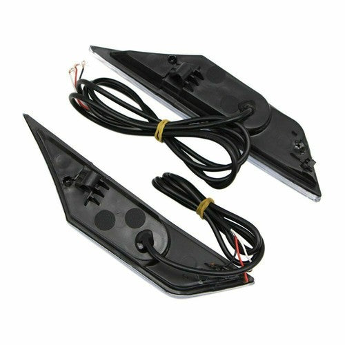 Black LED Front Bumper Side Marker Light Turn Signal For 2016-2021 Honda Civic