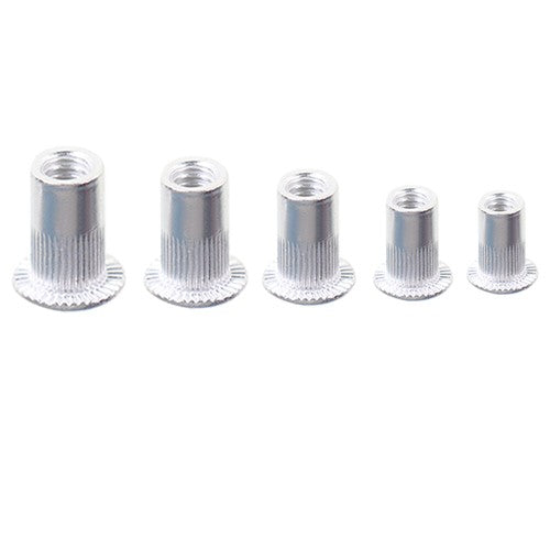 Solid Spare 300 Pcs Aluminum Rivet Nut Rivnut Nutsert Kit 150pcs Metric + 150pcs SAE