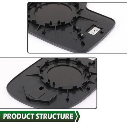 Solid Spare Mirror Glass Power Heated LH RH Pair Fit For Chevy Silverado GMC Yukon Avalanche