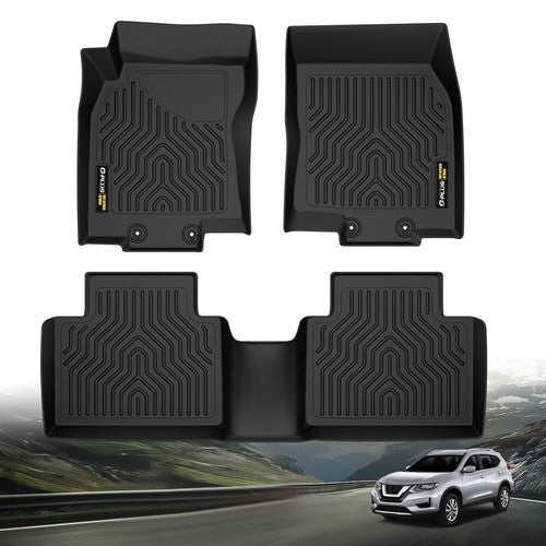 Solid Spare TPE Floor Mats Fit For 2014-2020 Nissan Rogue All Weather Protection Liners