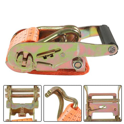 Solid Spare 10pc 1.5"x15' Ft Ratchet Tie Down Cargo Straps J Hooks Heavy Duty Tie Downs NEW