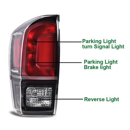 Solid Spare Rear Tail Lights Brake Lamps Fit For 2016-2021 Toyota TRD Tacoma All Models