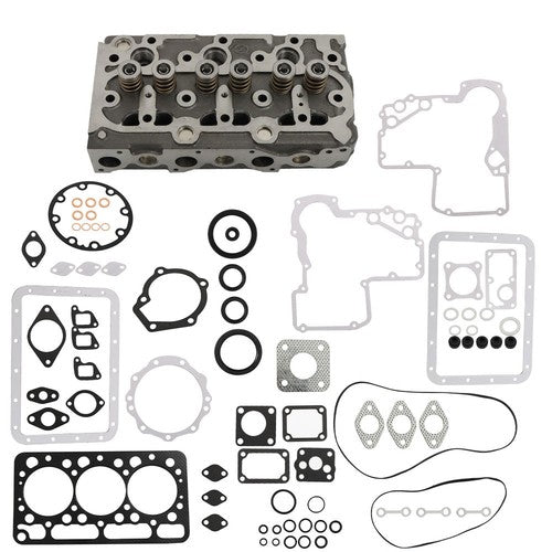 Solid Spare New Complete Cylinder Head w/Valves & Full Gasket Set Fit For Kubota D950 Engine
