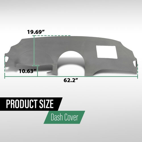Solid Spare Dash Cover Dashboard Pad Overlay Gray Fit For 2004-2010 Toyota Sienna