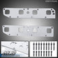 Solid Spare Exhaust Manifold Gasket L+R Bolt Stud Fit For 2003-2008 Ram 1500 2500 3500 5.7L