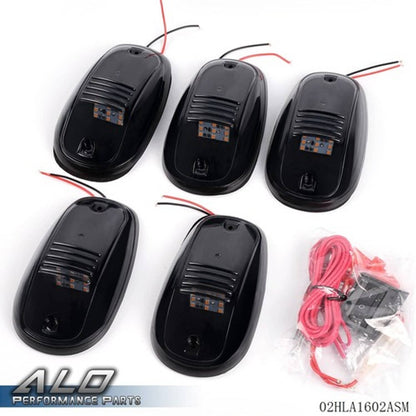 Solid Spare FIT FOR CAR VEHICLE TRUCK ROOF AMBER LED MARKER LIGHTS LAMPS W/ WIRING KIT