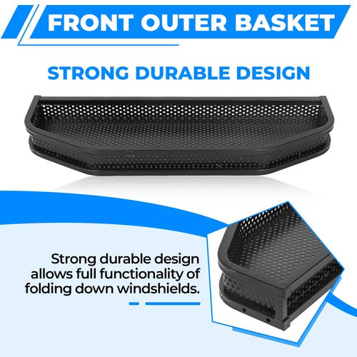Solid Spare Heavy Duty Front Clay / Cargo Basket For EZGO TXT Golf Cart w/ Mounting Brackets