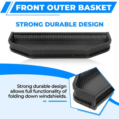 Solid Spare Heavy Duty Front Clay / Cargo Basket For EZGO TXT Golf Cart w/ Mounting Brackets