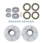 Solid Spare For 5200-6000lbs Spindle w/ Bearings 2 Sets 6 on 5.5" Galvanized Trailer Hub Kit