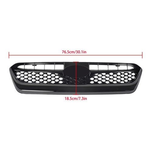 Solid Spare Front Upper Grille Plastic Gloss Black Suitable For Subaru WRX/WRX STI 2015-2017