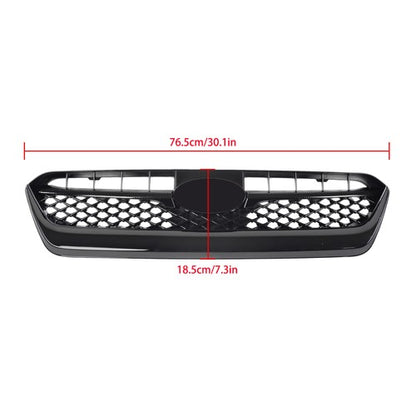 Solid Spare Front Upper Grille Plastic Gloss Black Suitable For Subaru WRX/WRX STI 2015-2017