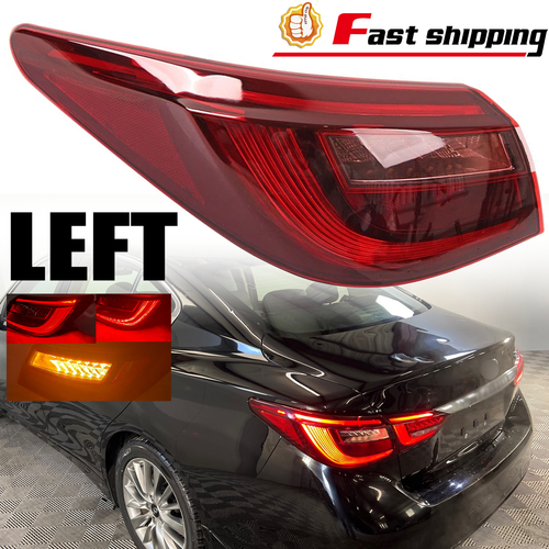 Left LED Outer Tail Light Rear Brake Lamp For 2018-2021 Infiniti Q50 26555-6HH1B