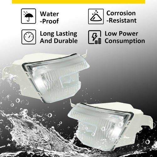 Solid Spare Halogen Fog Light Lamp For 2016-2019 Ford Explorer Driver & Passenger side