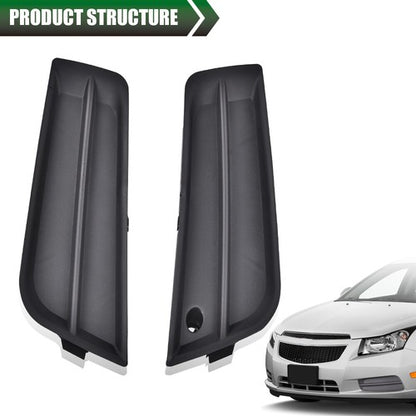 Solid Spare Front Bumper Insert Fog Light Cover Left+Right Fit For 2011-2014 Chevrolet Cruze