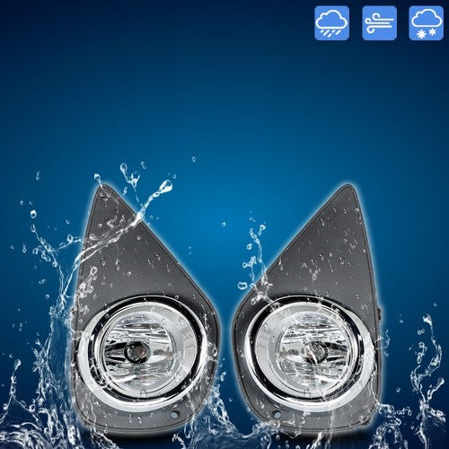 Solid Spare Pair Fog Lights Assembly Wiring+Switch+Cover For 15-16 Toyota Yaris 8122002110