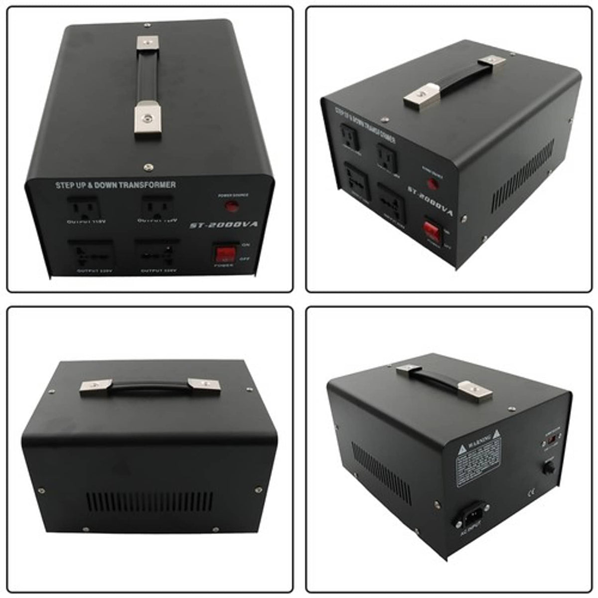 Solid Spare Voltage Converter Transformer 2000W Step Up/Down 220V-110V 110V-220V New