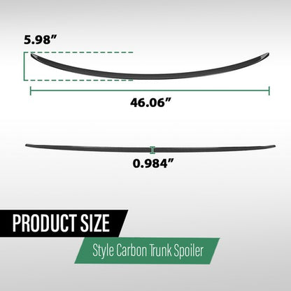 Solid Spare Rear Trunk Spoiler Wing Carbon Look Fit For 2007-2013 BMW 3 Series E92 M3 Style