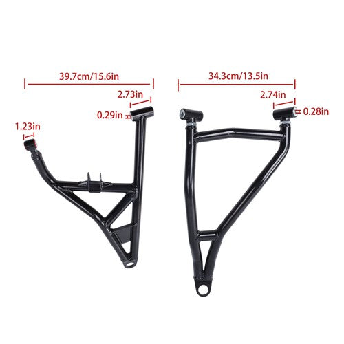 Solid Spare for Polaris RZR XP 4 1000 Turbo Black High Clearance Steel A-Arms Set 2014 +