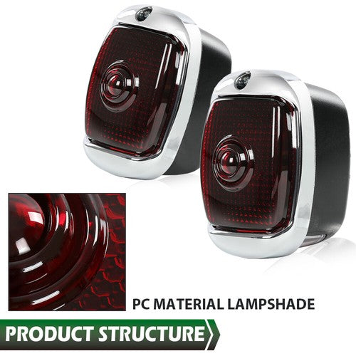 Solid Spare Fit For 1940-53 Chevy First Series Pickup Rear Tail Lamp Lights Right Left Side