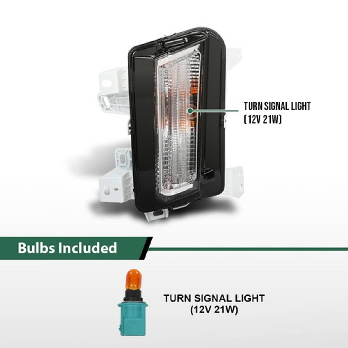 Solid Spare Halogen Parking Signal Light Front Left Fit For 2017 2018 2019 Cadillac XT5